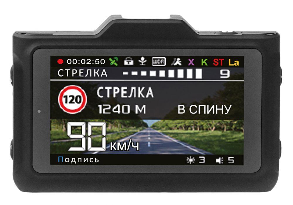 Радар-детектор Playme P570SG Видеорегистратор GPS приемник G-сенсор черный