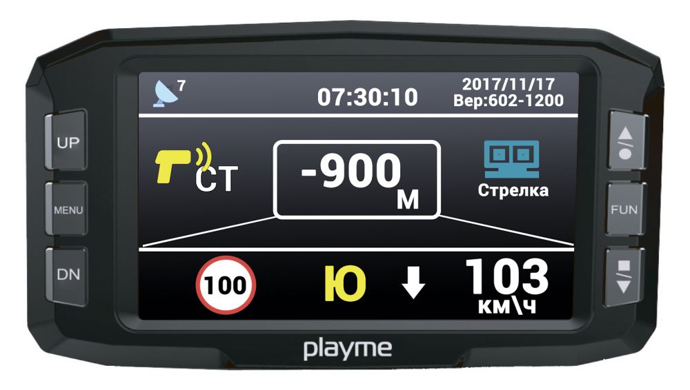 Радар-детектор Playme P200 TETRA Видеорегистратор GPS приемник G-сенсор