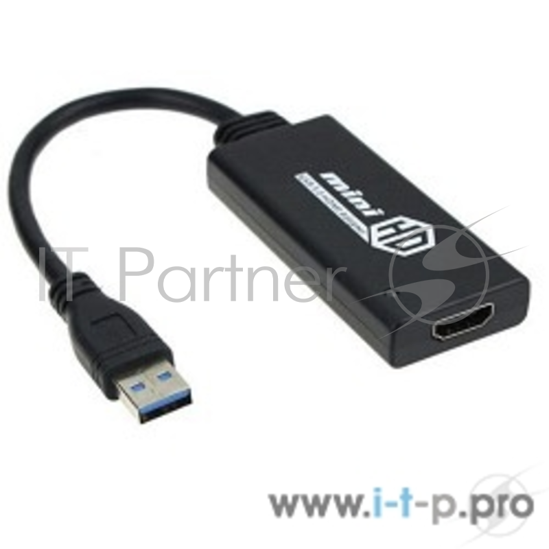 Кабель-адаптер USB3.0 --) HDMI ORIENT C024, для подключения HDMI TV/монитора/проектора к USB, макс.р