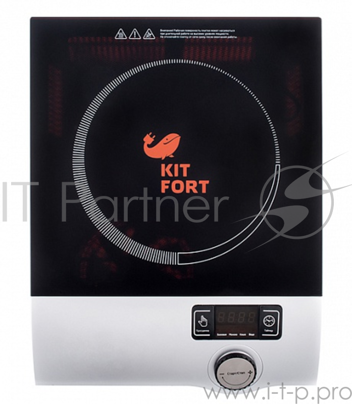 Плита Электрическая Kitfort КТ-108 черный (настольная)