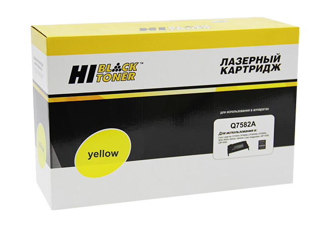 Картридж Hi-Black (HB-Q7582A) для HP CLJ 3800/CP3505/Canon MF8450, Восстановленный, №503A Y, 6K