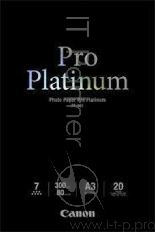 Фотобумага CANON Pro Platinum Глянцевая, 300г/м2, A4, 20 л.