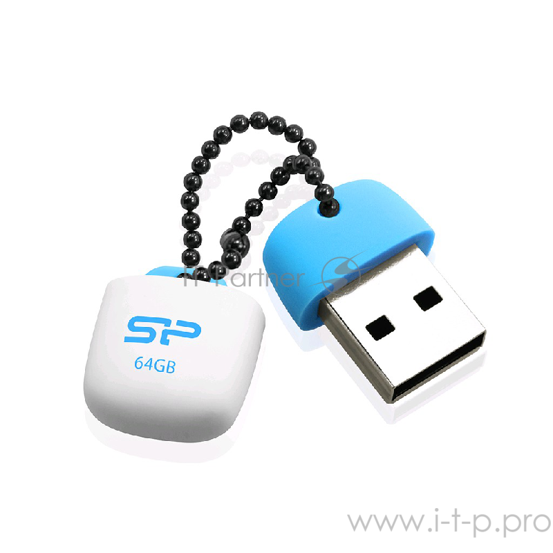 Флеш Диск Silicon Power 32Gb Touch T07 SP032GBUF2T07V1B USB2.0 белый/синий