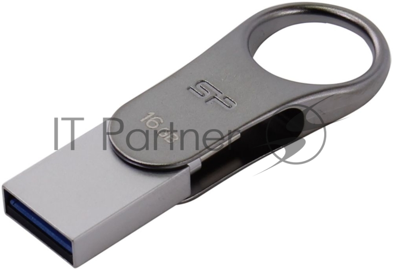 Флеш Диск Silicon Power 16Gb Mobile C80 SP016GBUC3C80V1S USB3.1 серебристый/черный
