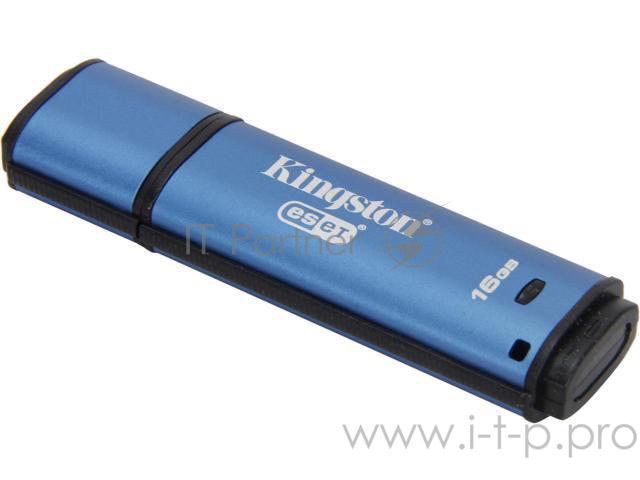 Флеш Диск Kingston 16Gb DataTraveler Vault Privacy 3.0 with ESET AV - TAA compliant, DTVP30AV/16GB