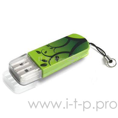 Флеш Диск 8GB VERBATIM Store n Go Mini Elements Earth зеленый/рисунок, 98160, USB 2.0