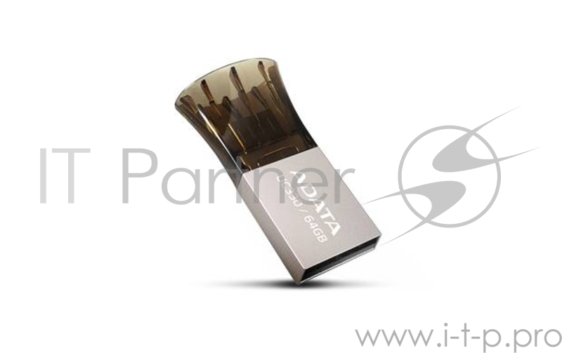 Флеш Диск 8GB A-DATA DashDrive UC330 OTG, USB 2.0/MicroUSB, Серебро/Черный