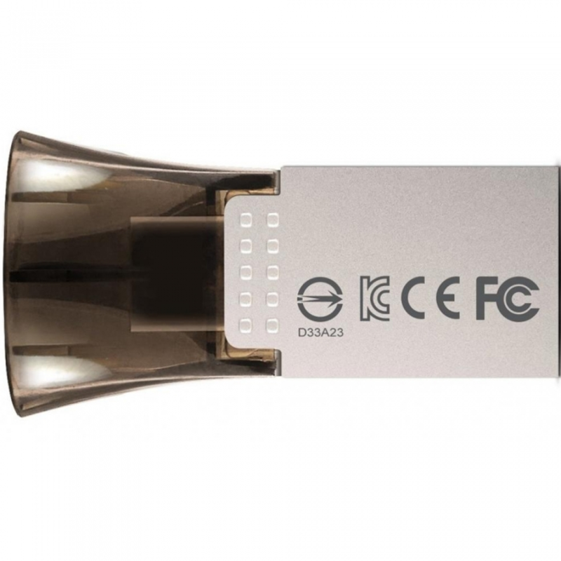 Флеш Диск 8GB A-DATA DashDrive UC330 OTG, USB 2.0/MicroUSB, Серебро/Черный