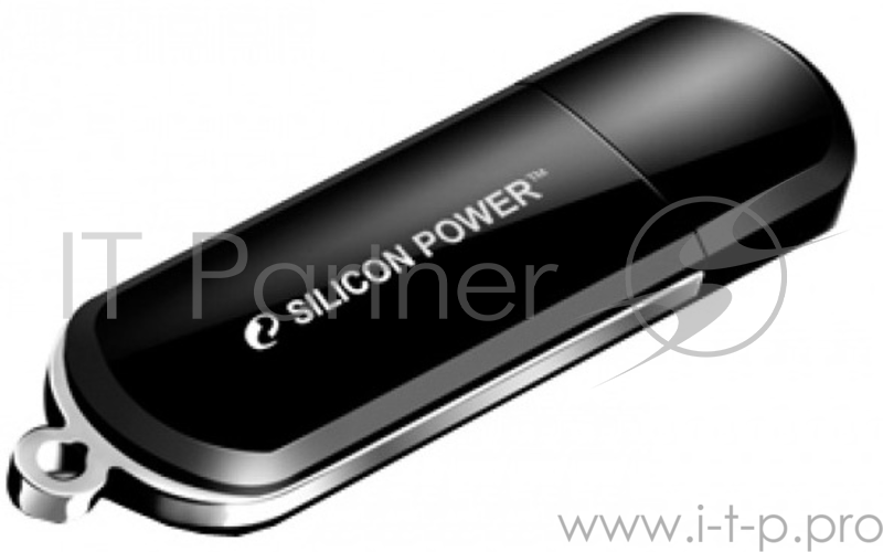 Флеш Диск 64GB SILICON POWER LuxMini 322 черный, SP064GBUF2322V1K, USB 2.0