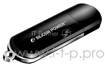 Флеш Диск 64GB SILICON POWER LuxMini 322 черный, SP064GBUF2322V1K, USB 2.0
