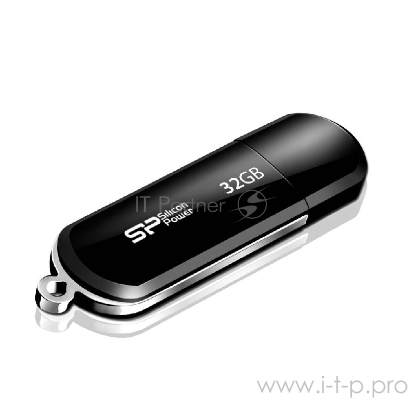 Флеш Диск 64GB SILICON POWER LuxMini 322 черный, SP064GBUF2322V1K, USB 2.0
