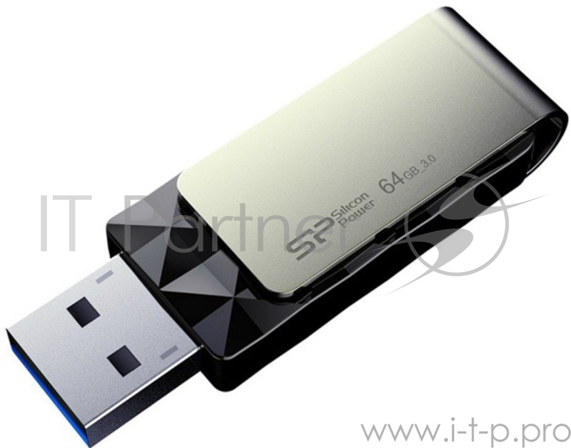 Флеш Диск 64GB SILICON POWER Blaze B10 SP064GBUF3B30V1K USB3.0 черный/серый