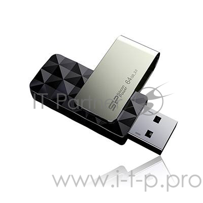 Флеш Диск 64GB SILICON POWER Blaze B10 SP064GBUF3B30V1K USB3.0 черный/серый