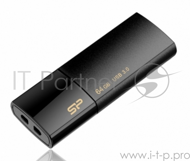 Флеш Диск 64GB SILICON POWER Blaze B05 черный, SP064GBUF3B05V1K, USB 3.0