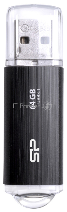 Флеш Диск 64GB SILICON POWER Blaze B02 черный, SP064GBUF3B02V1K, USB 3.0