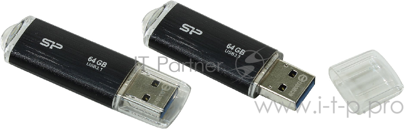 Флеш Диск 64GB SILICON POWER Blaze B02 черный, SP064GBUF3B02V1K, USB 3.0