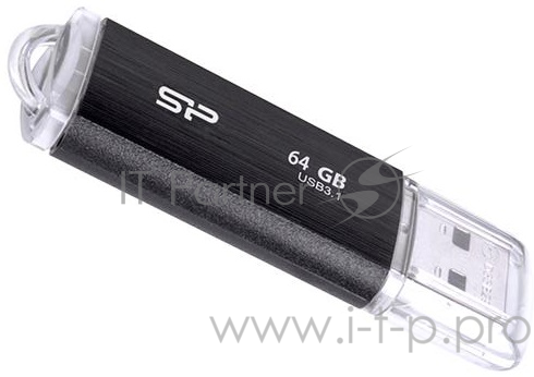 Флеш Диск 64GB SILICON POWER Blaze B02 черный, SP064GBUF3B02V1K, USB 3.0