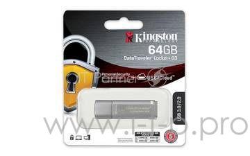 Флеш Диск 64GB Kingston DataTraveler LPG3 DTLPG3/64GB USB3.0 серебристый