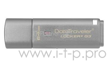 Флеш Диск 64GB Kingston DataTraveler LPG3 DTLPG3/64GB USB3.0 серебристый