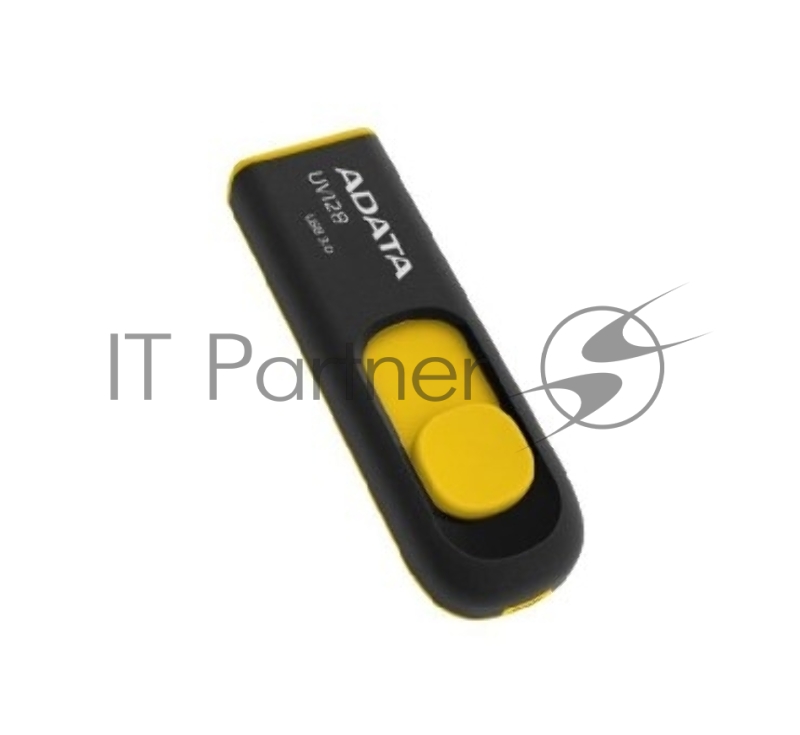 Флеш Диск 64GB A-DATA UV128, USB 3.0, черный/желтый