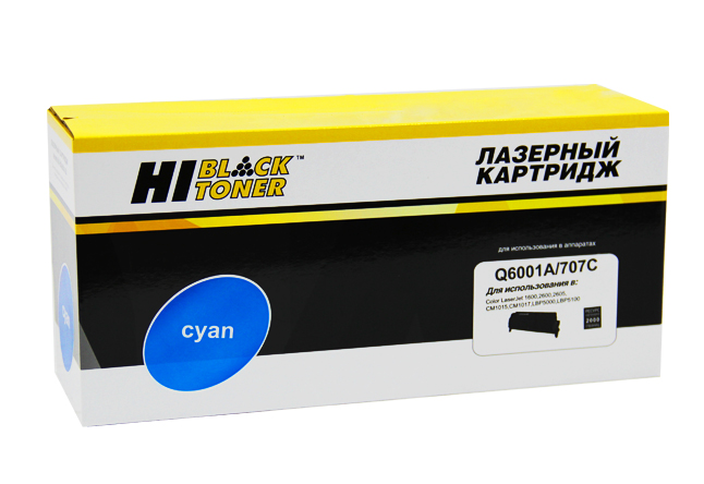 Картридж Hi-Black (HB-Q6001A) для HP CLJ 1600/2600/2605, Восстановленный, №124A C, 2K