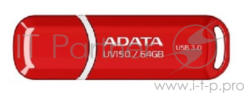 Флеш Диск 64GB A-DATA UV150, USB 3.0, Красный