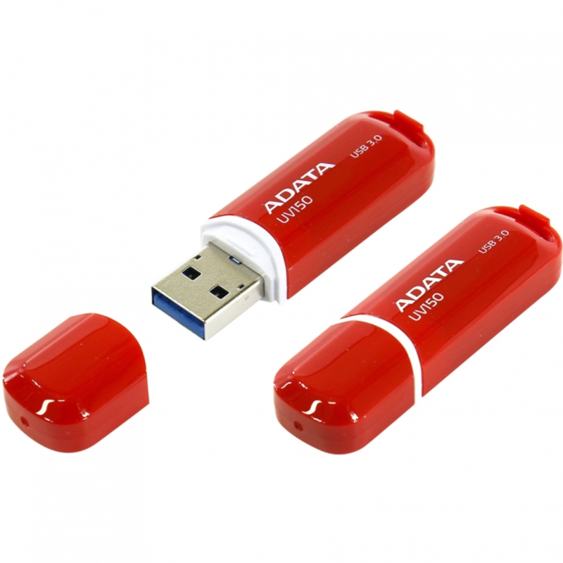 Флеш Диск 64GB A-DATA UV150, USB 3.0, Красный