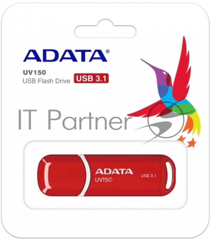 Флеш Диск 64GB A-DATA UV150, USB 3.0, Красный