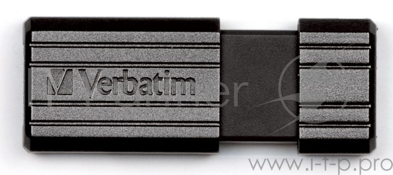 Флеш Диск 32GB VERBATIM PinStripe черный, 49064, USB 2.0