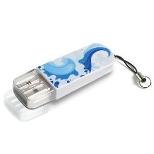 Флеш Диск 32GB VERBATIM Mini Elements Edition белый/рисунок, 49410, USB 2.0