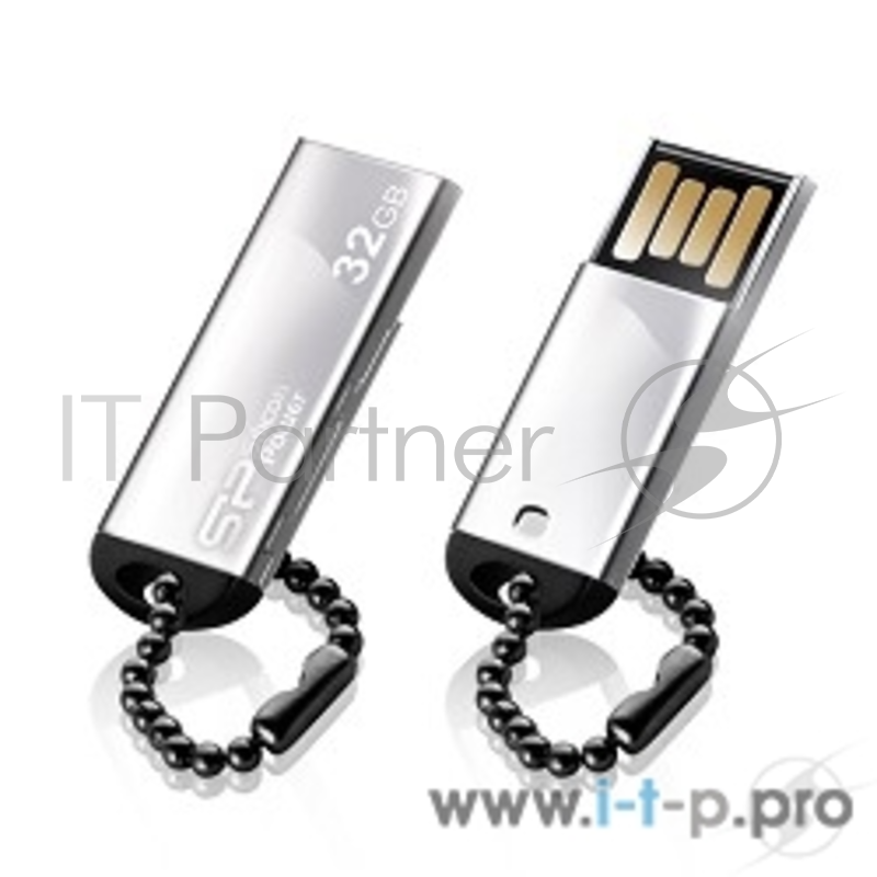 Флеш Диск 32GB SILICON POWER Touch 830 серебристый, SP032GBUF2830V1S, USB 2.0