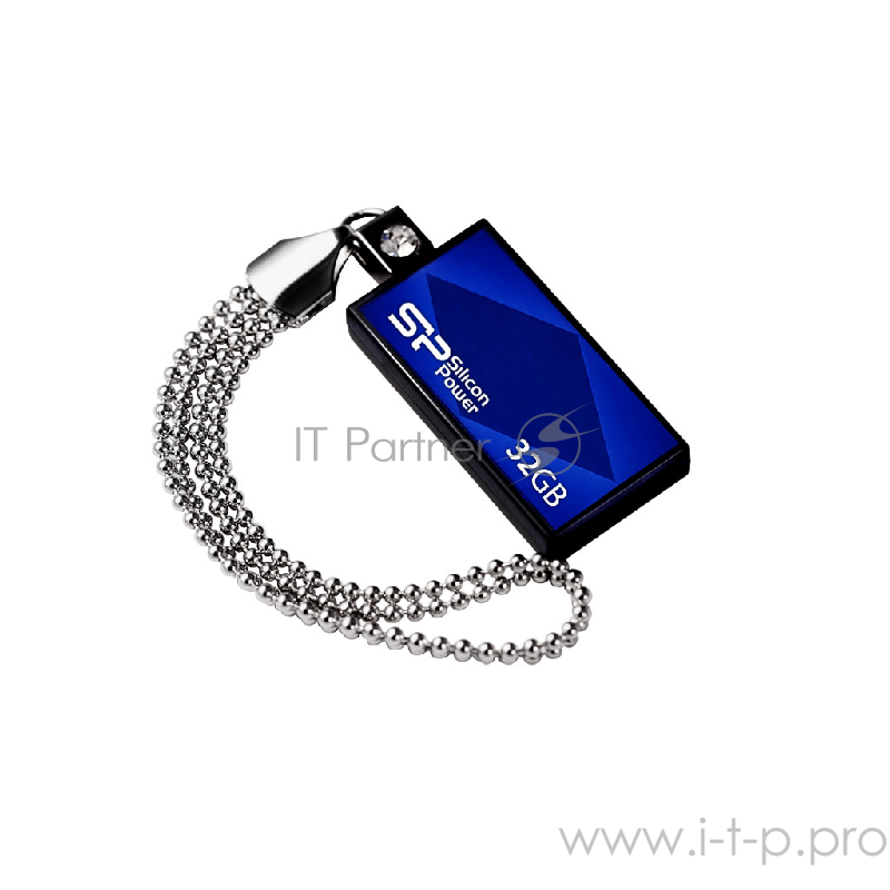 Флеш Диск 32GB SILICON POWER Touch 810 синий, SP032GBUF2810V1B, USB 2.0