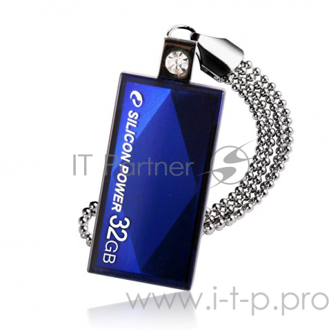 Флеш Диск 32GB SILICON POWER Touch 810 синий, SP032GBUF2810V1B, USB 2.0