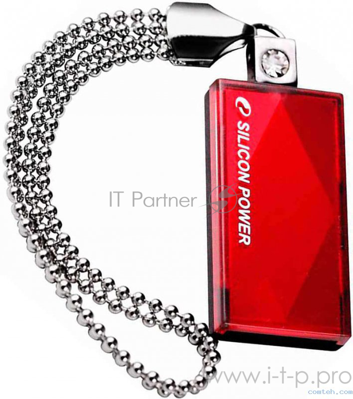 Флеш Диск 32GB SILICON POWER Touch 810 красный, SP032GBUF2810V1R, USB 2.0