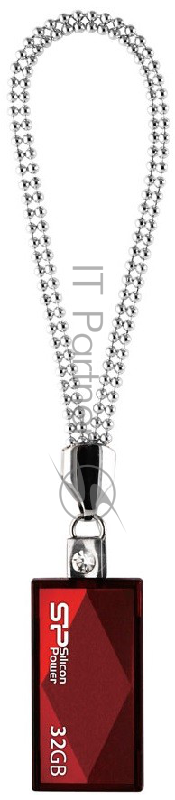 Флеш Диск 32GB SILICON POWER Touch 810 красный, SP032GBUF2810V1R, USB 2.0