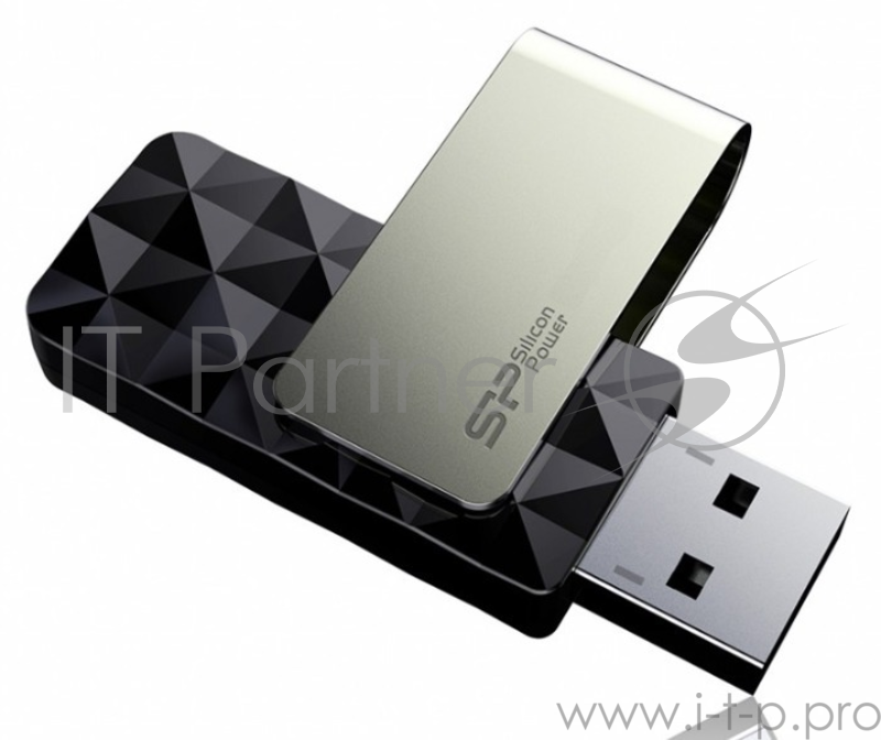 Флеш Диск 32GB SILICON POWER Blaze B30 черный, SP032GBUF3B30V1K, USB 3.0