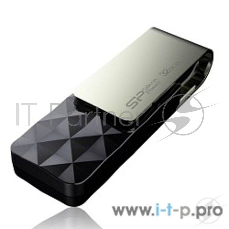 Флеш Диск 32GB SILICON POWER Blaze B30 черный, SP032GBUF3B30V1K, USB 3.0