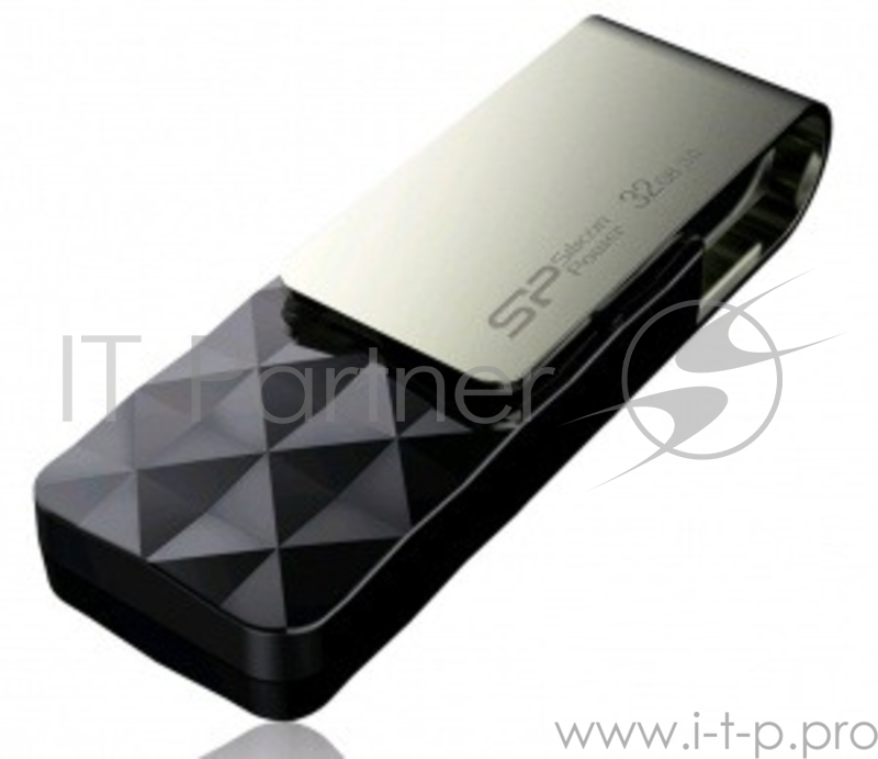 Флеш Диск 32GB SILICON POWER Blaze B30 черный, SP032GBUF3B30V1K, USB 3.0