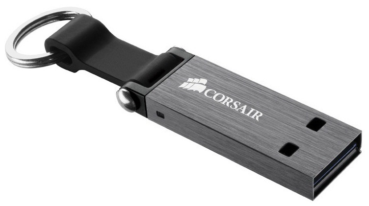 Флеш Диск 32GB Corsair Voyager Mini CMFMINI3-32GB USB3.0 черный/серый