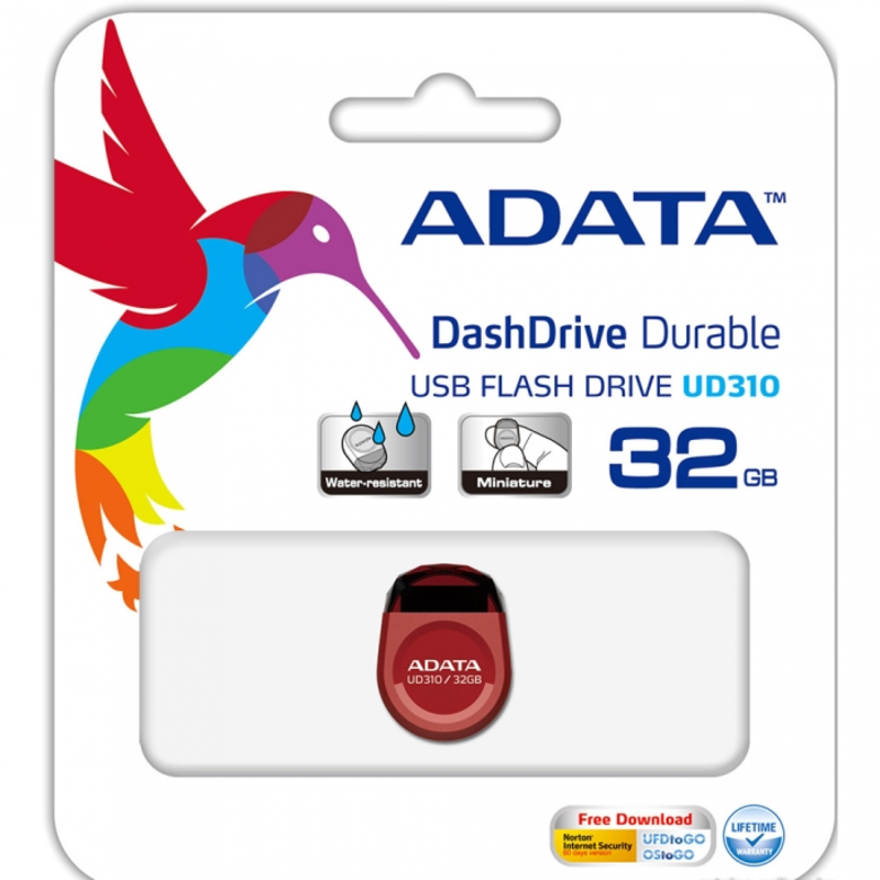 Флеш Диск 32GB A-DATA DashDrive UD310, USB 2.0, Красный