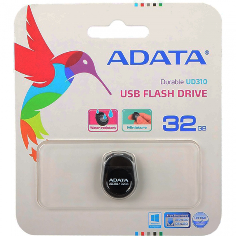 Флеш Диск 32GB A-DATA DashDrive UD310, USB 2.0, Черный