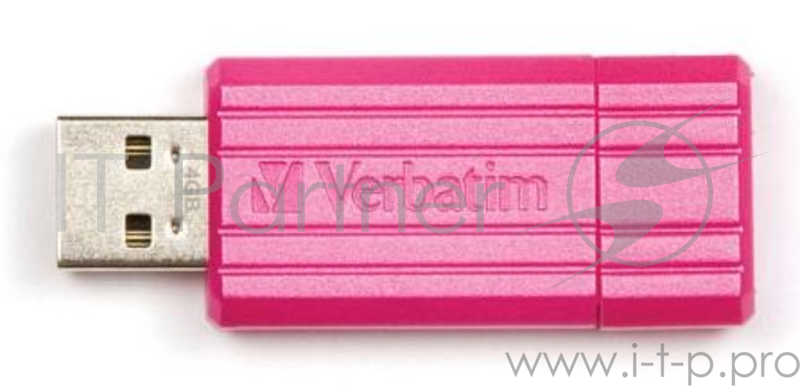 Флеш Диск 16GB VERBATIM PinStripe, Розовый, 49067, USB 2.0