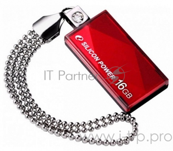 Флеш Диск 16GB SILICON POWER Touch 810 красный, SP016GBUF2810V1R, USB 2.0