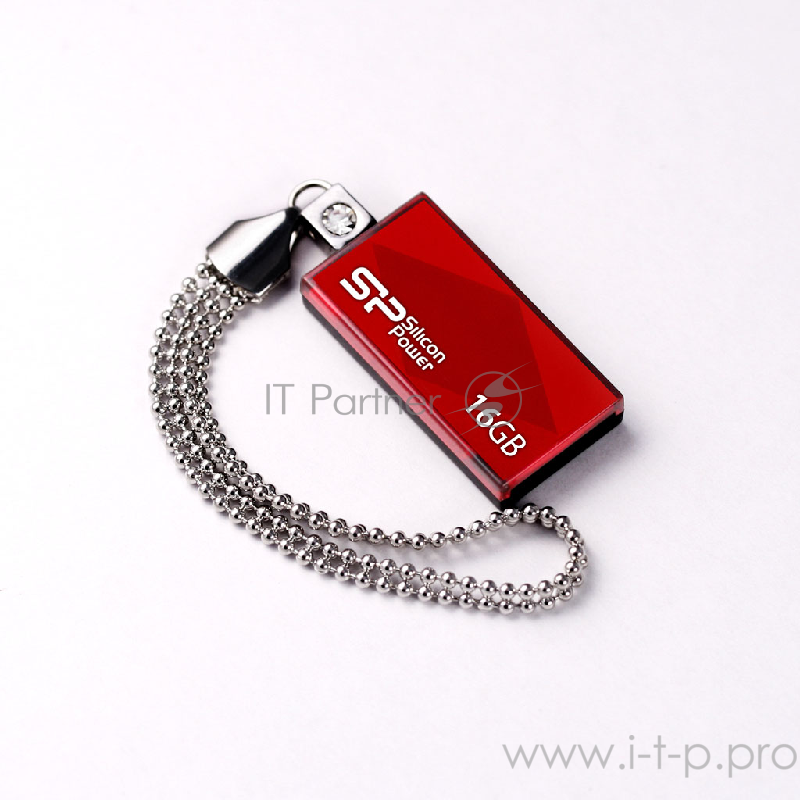 Флеш Диск 16GB SILICON POWER Touch 810 красный, SP016GBUF2810V1R, USB 2.0