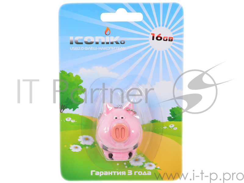 Флеш Диск 16GB ICONIK Хряк, RB-HOG-16GB, USB 2.0
