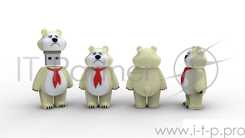 Флеш Диск 16GB ICONIK Мишка - пионер, RB-BEARP-16GB, USB 2.0