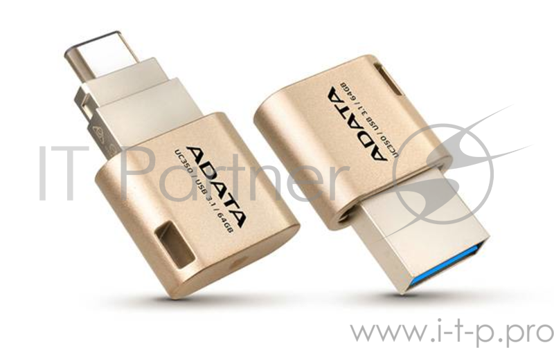 Флеш Диск 16GB A-DATA Choice UC350, USB3.1/Type-C, Золотой