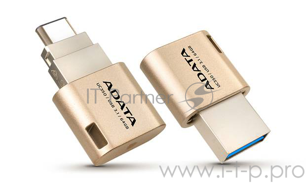 Флеш Диск 16GB A-DATA Choice UC350, USB3.1/Type-C, Золотой