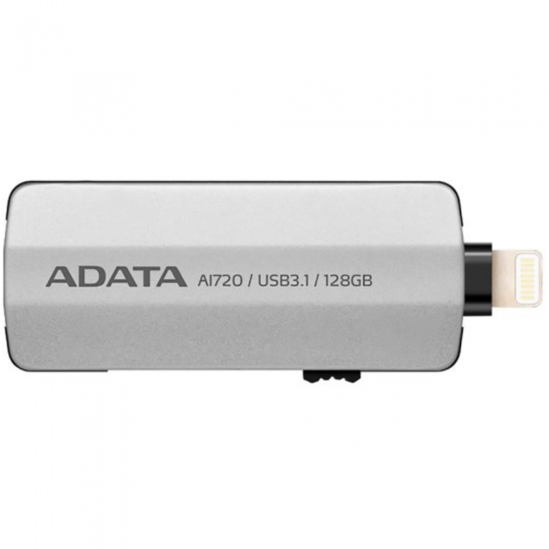 Флеш Диск 128GB A-DATA i-Memory AI720, USB 3.1/Lightning, Space Gray