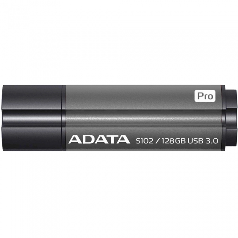 Флеш Диск 128GB A-DATA S102 PRO, USB 3.0, Серый алюминий (Read 600X)